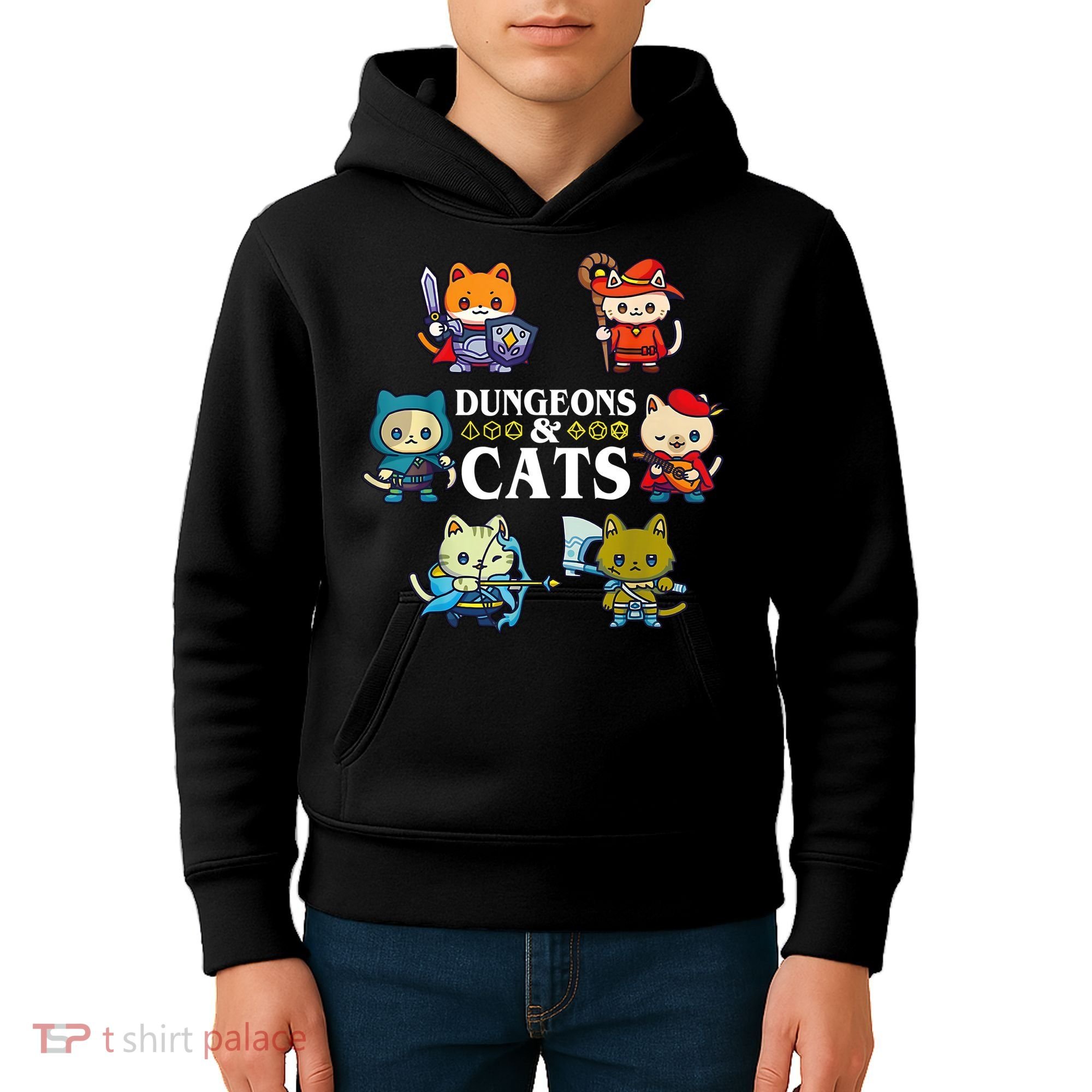 Dungeons And Cats Kids Hoodie