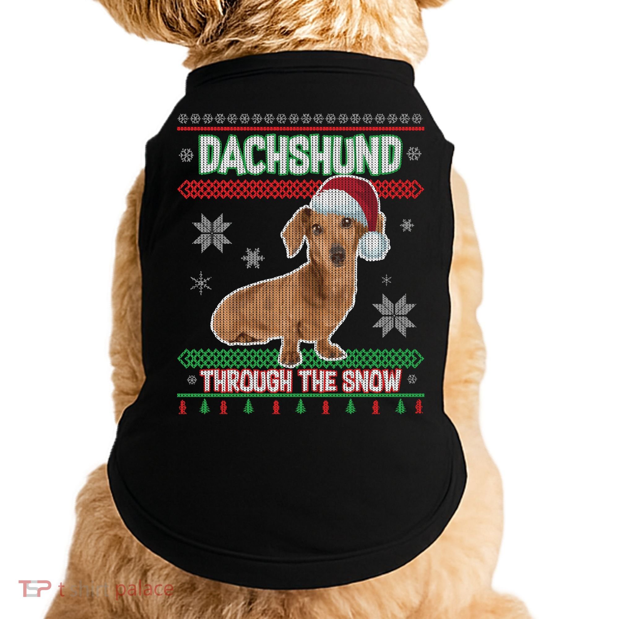 Dachshund Dog Funny Wiener Ugly Christmas Doggie Tank