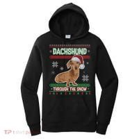 Dachshund Dog Funny Wiener Ugly Christmas Women's Hoodie thumb 0