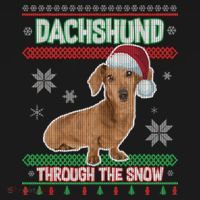 Dachshund Dog Funny Wiener Ugly Christmas Women's Tank Top thumb 5