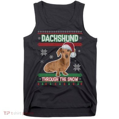 Dachshund Dog Funny Wiener Ugly Christmas Tank Top