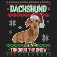 Dachshund Dog Funny Wiener Ugly Christmas Golf Towel thumb 3