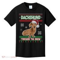 Dachshund Dog Funny Wiener Ugly Christmas Kids T-Shirt thumb 0