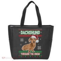 Dachshund Dog Funny Wiener Ugly Christmas Tote Bag thumb 0