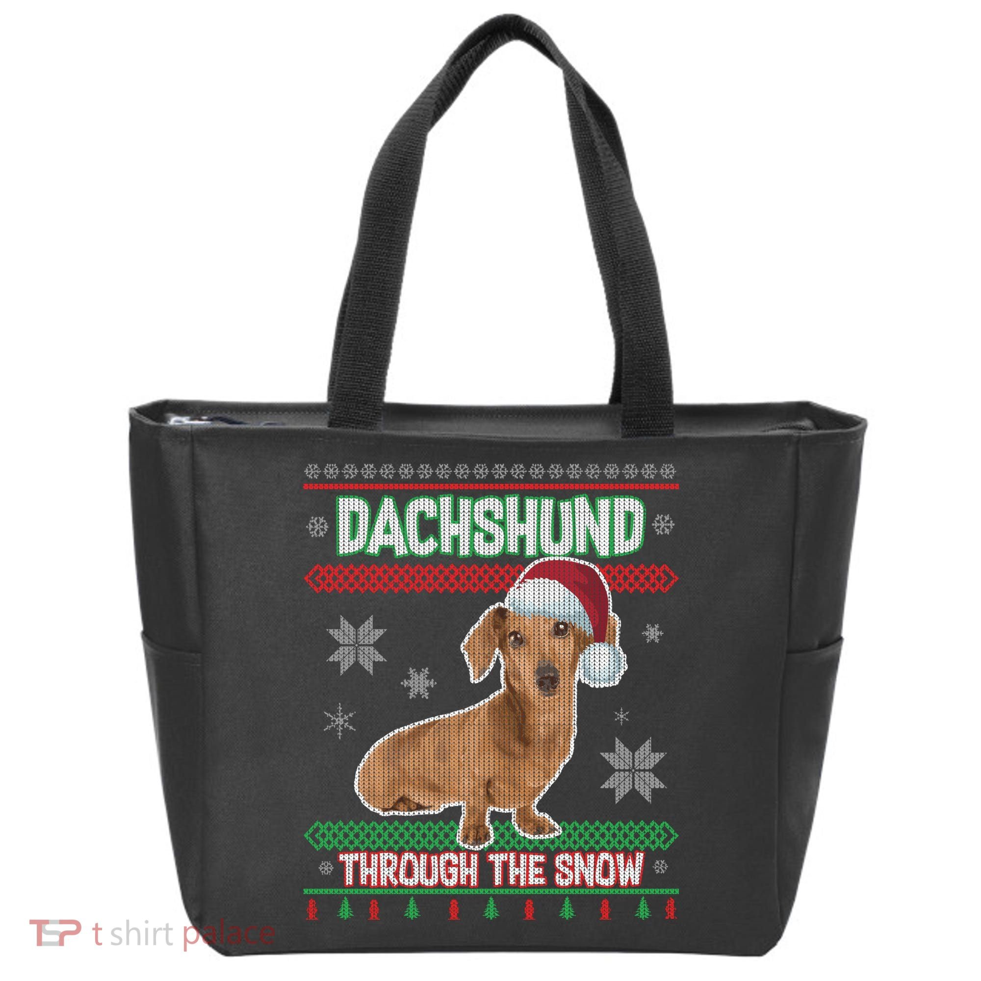 Dachshund Dog Funny Wiener Ugly Christmas Tote Bag