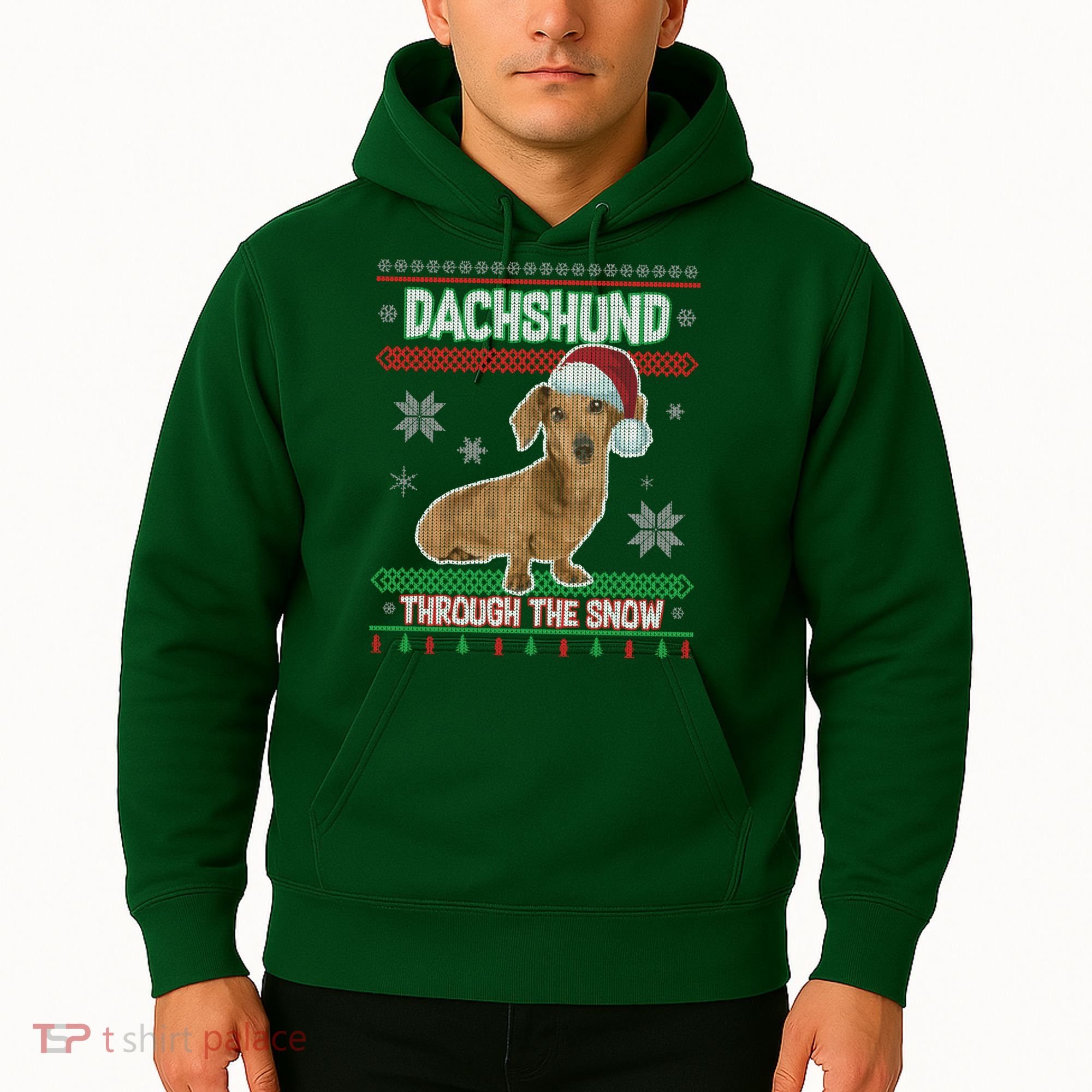 Dachshund Dog Funny Wiener Ugly Christmas Hoodie