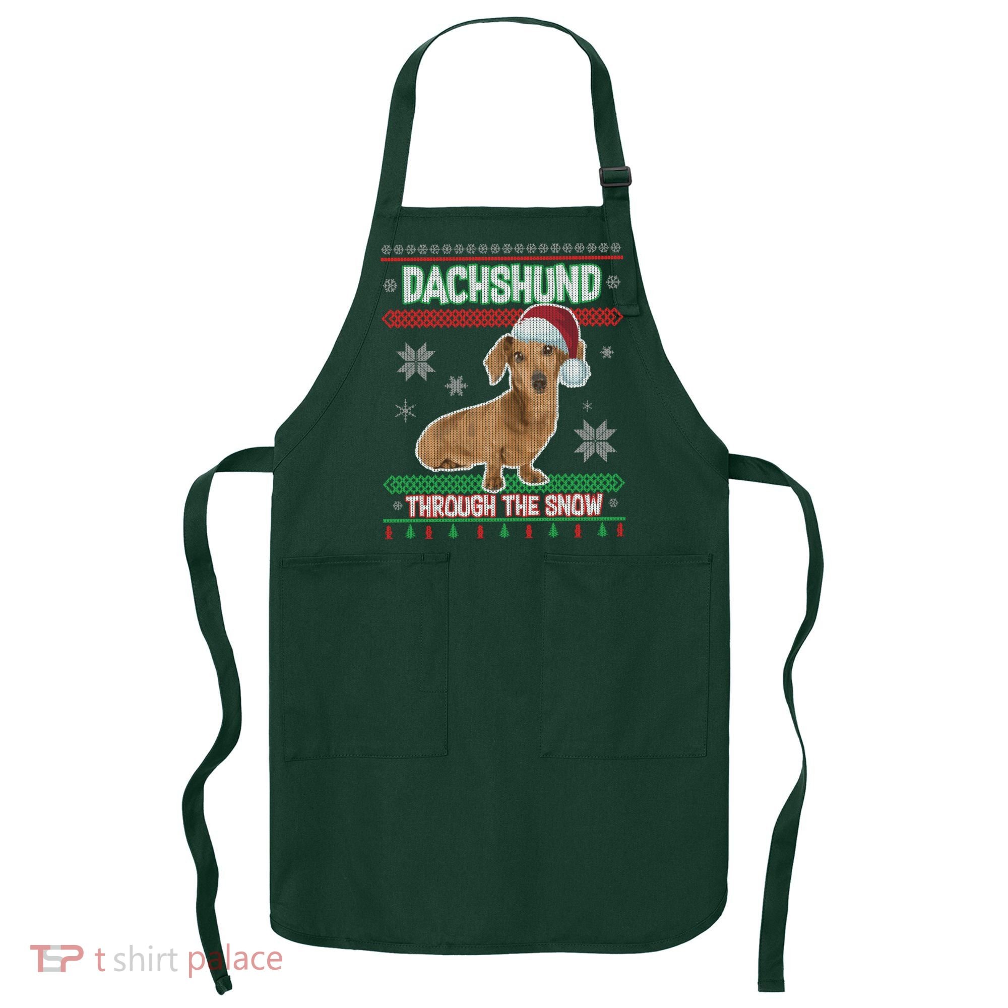 Dachshund Dog Funny Wiener Ugly Christmas Apron