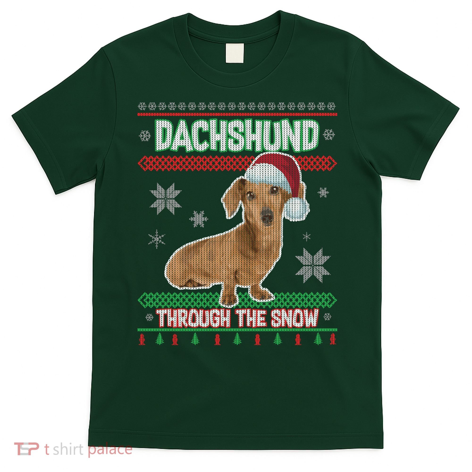 Dachshund Dog Funny Wiener Ugly Christmas T-Shirt