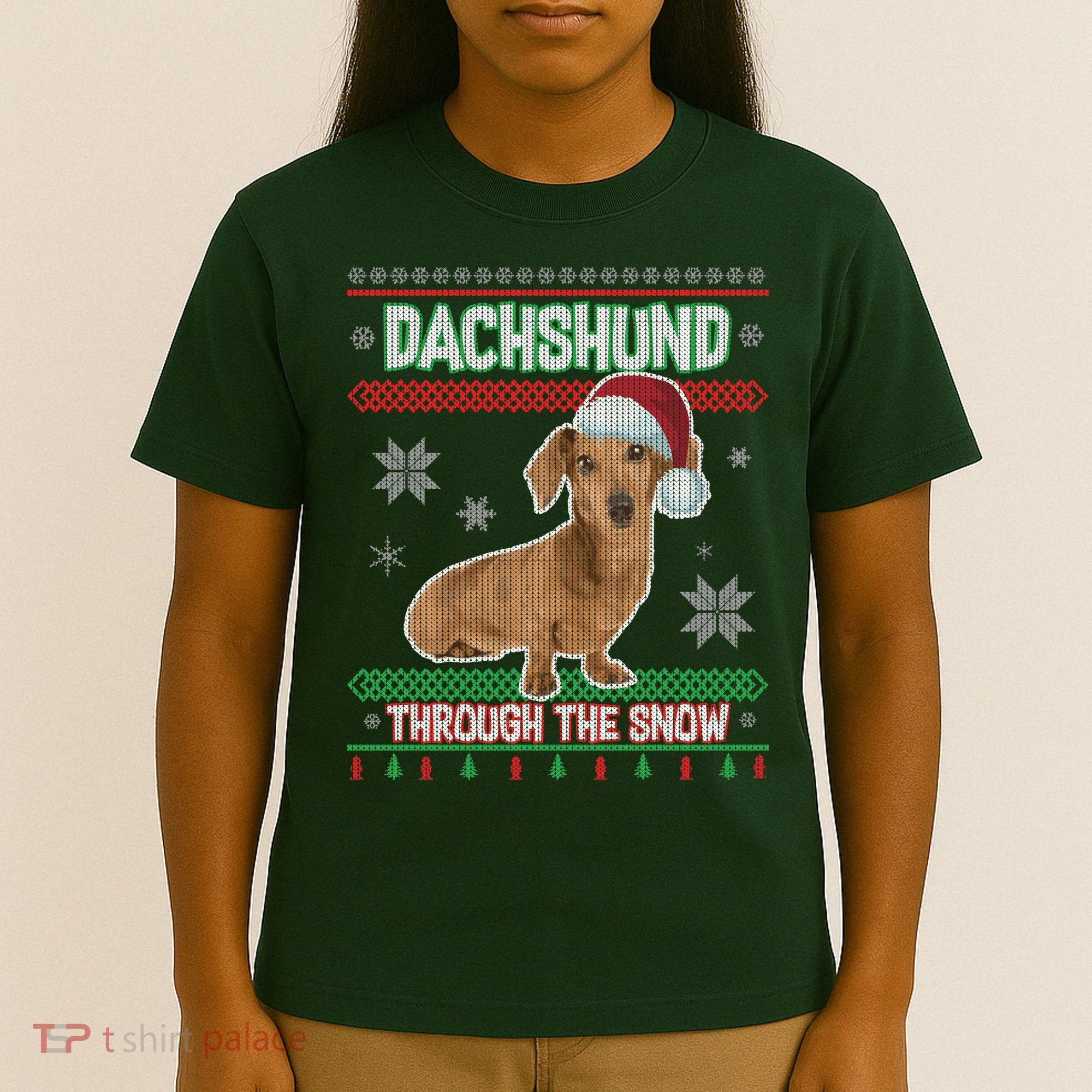 Dachshund Dog Funny Wiener Ugly Christmas T-Shirt