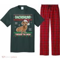 Dachshund Dog Funny Wiener Ugly Christmas Pajama Set thumb 0
