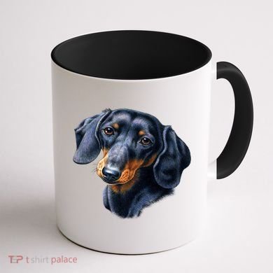 Dachshund Face Coffee Mug back