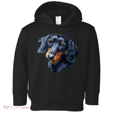 Dachshund Face Toddler Hoodie