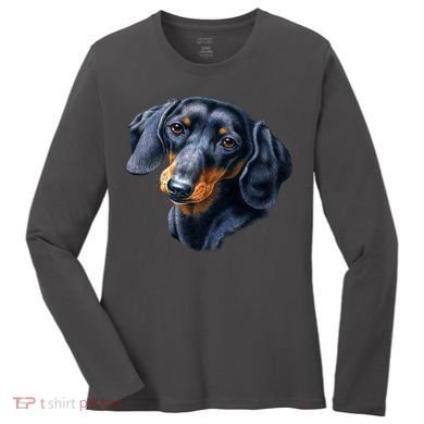 Dachshund Face Women's Long Sleeve Shirt