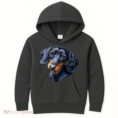 Dachshund Face Kids Hoodie