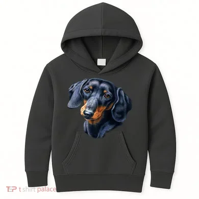 Dachshund Face Kids Hoodie