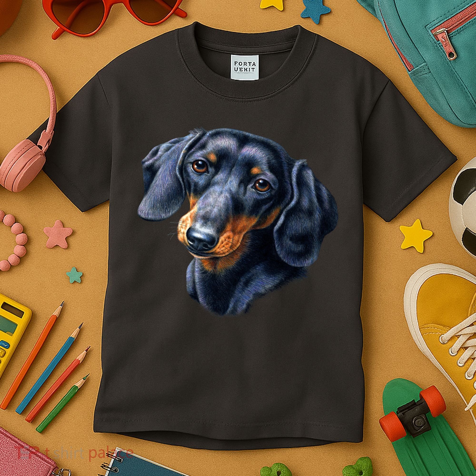 Dachshund Face Kids T-Shirt
