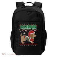 Dachshund Through The Snow Ugly Christmas Backpack thumb 0