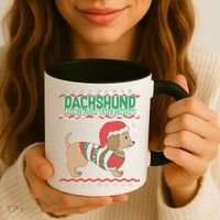 Dachshund Through The Snow Ugly Christmas Coffee Mug thumb 3