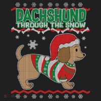 Dachshund Through The Snow Ugly Christmas Beanie thumb 2