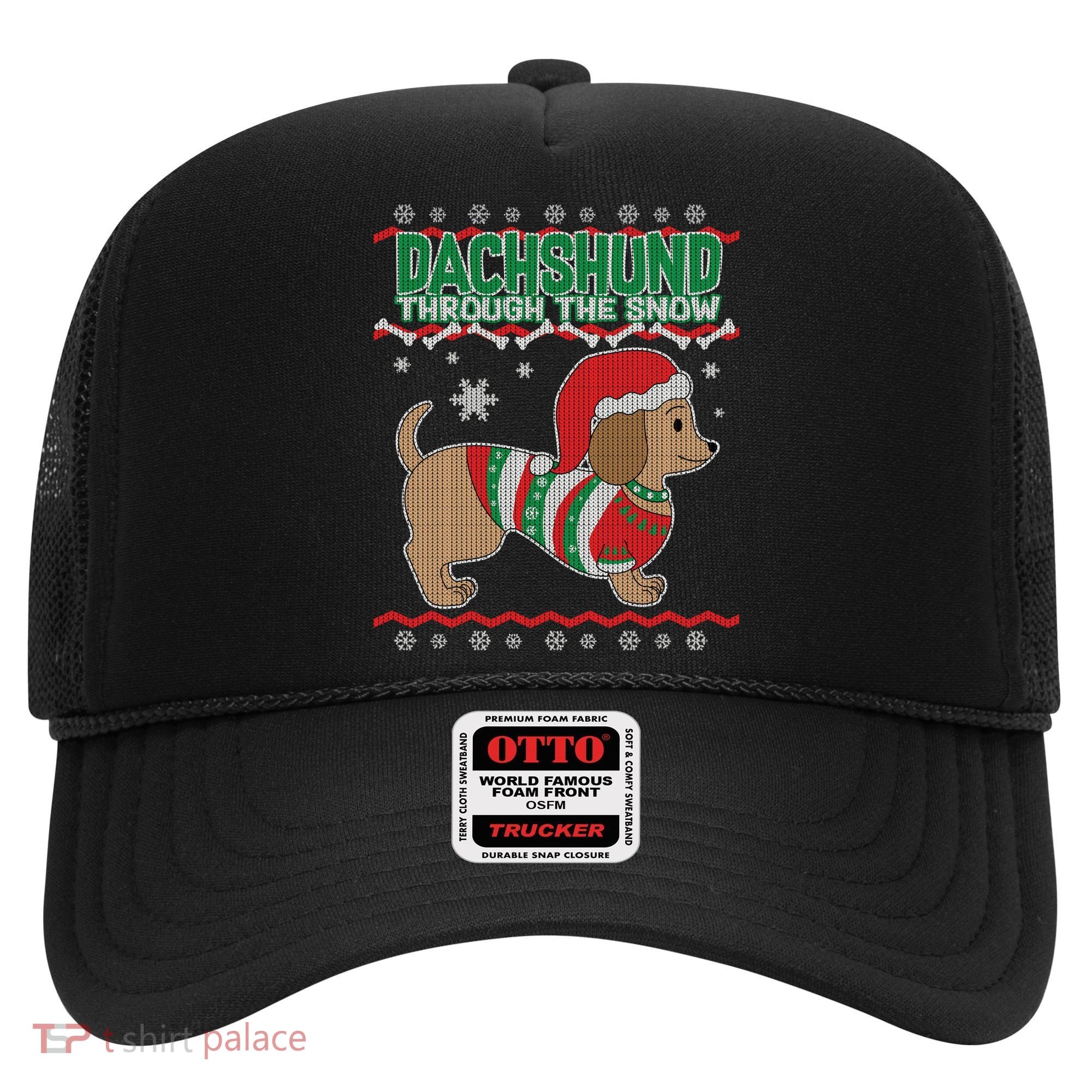 Dachshund Through The Snow Ugly Christmas Hat