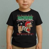 Dachshund Through The Snow Ugly Christmas Toddler T-Shirt thumb 2