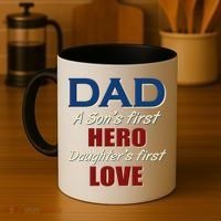 Dad A Son First Hero Daughters First Love Coffee Mug thumb 4