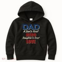 Dad A Son First Hero Daughters First Love Kids Hoodie thumb 0