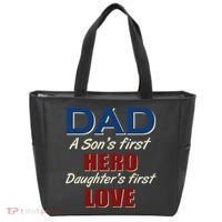 Dad A Son First Hero Daughters First Love Tote Bag thumb 0