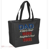 Dad A Son First Hero Daughters First Love Tote Bag thumb 2