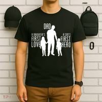 Dad A Son's First Hero Daughters First Love T-Shirt thumb 6