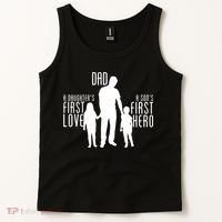 Dad A Son's First Hero Daughters First Love Tank Top thumb 2