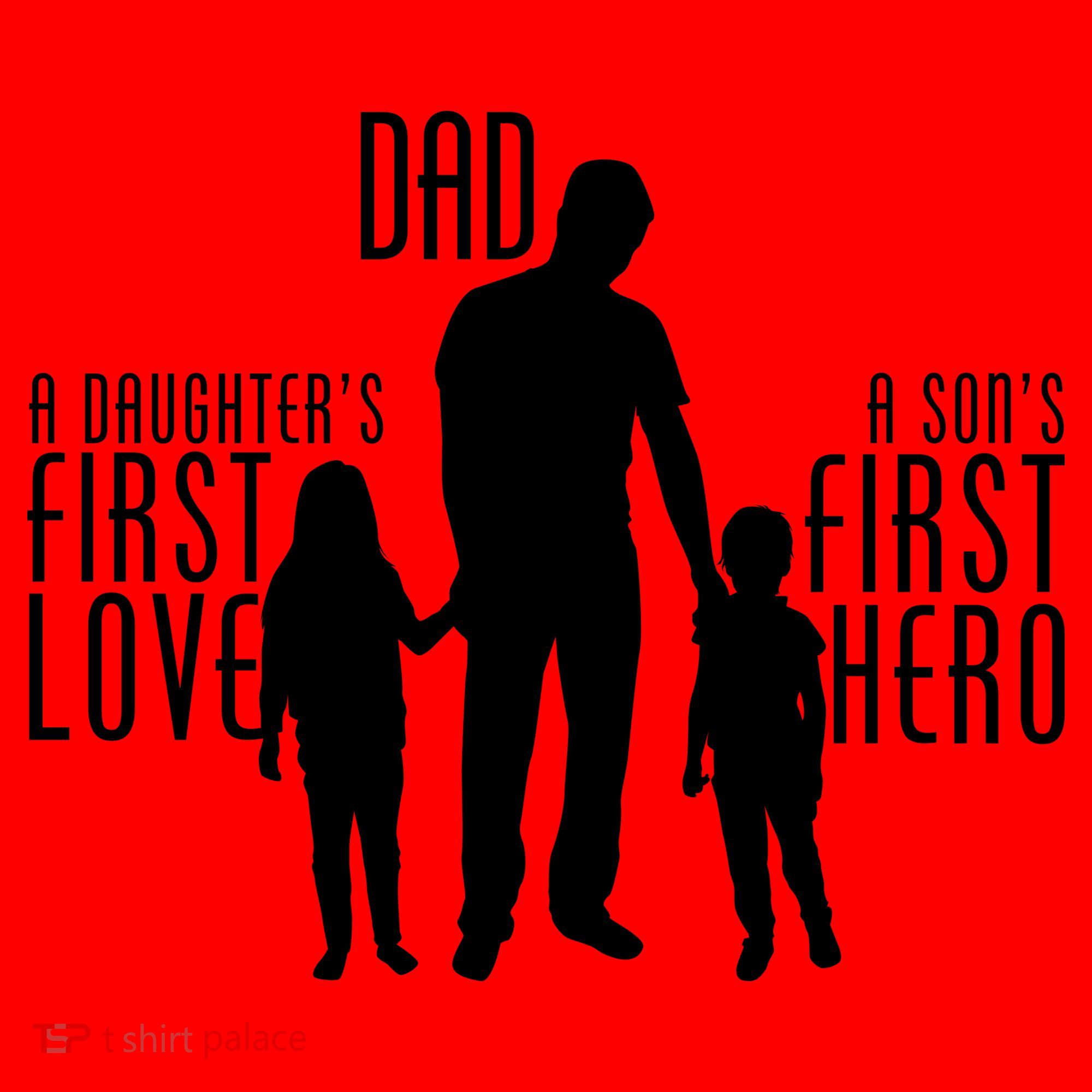Dad A Son's First Hero Daughters First Love Santa Hat