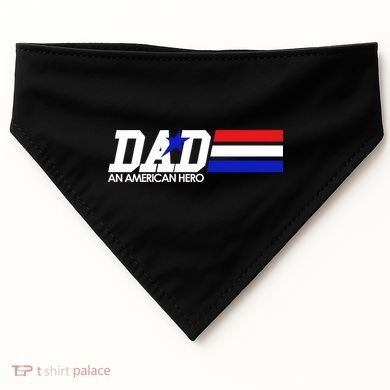 Dad An American Hero USA-Made Doggie Bandana