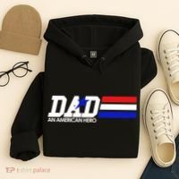 Dad An American Hero Hoodie thumb 4