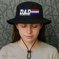 Dad An American Hero Bucket Hat thumb 3