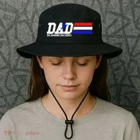 Dad An American Hero Bucket Hat thumb 3