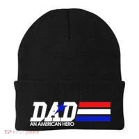Dad An American Hero Beanie thumb 0