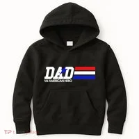 Dad An American Hero Kids Hoodie thumb 0