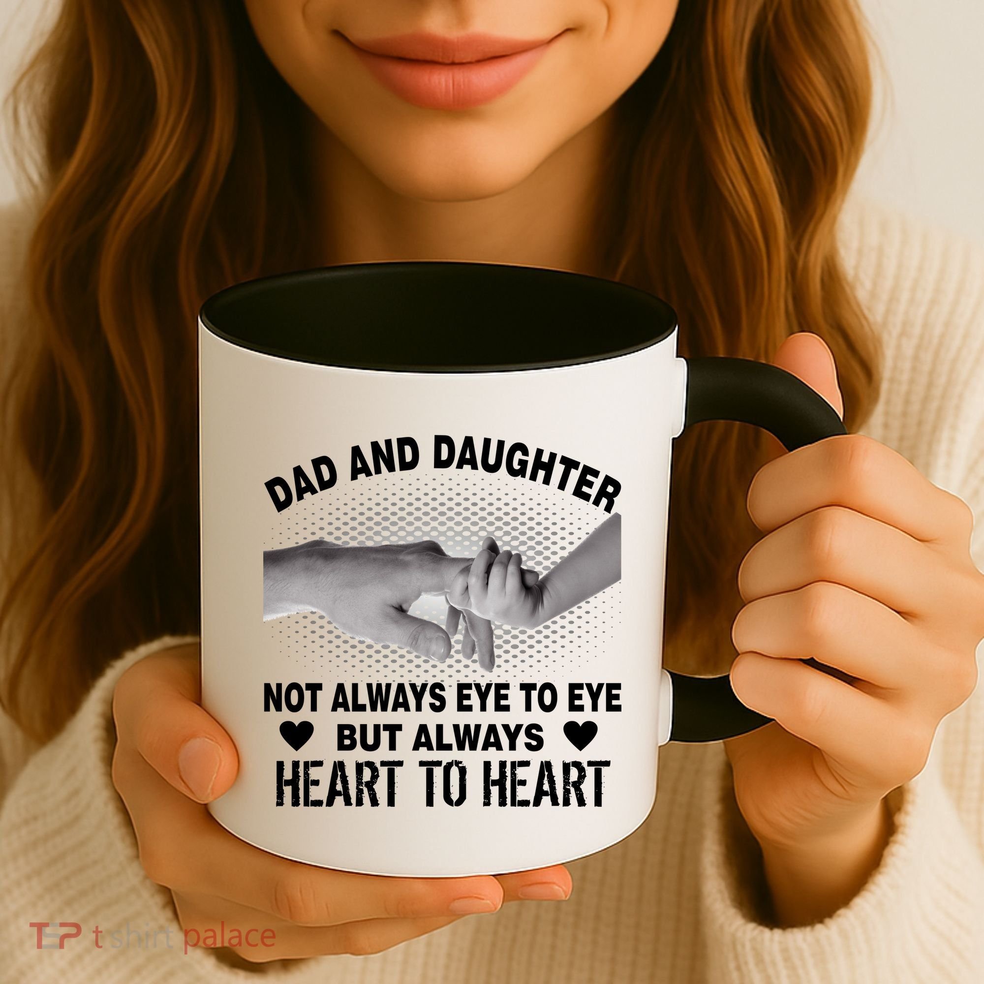 Dad And Daughter Always Heart To Heart Coffee Mug