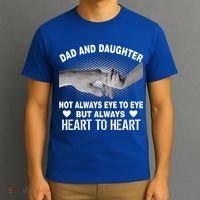 Dad And Daughter Always Heart To Heart T-Shirt thumb 3