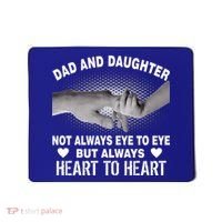 Dad And Daughter Always Heart To Heart Mousepad thumb 0