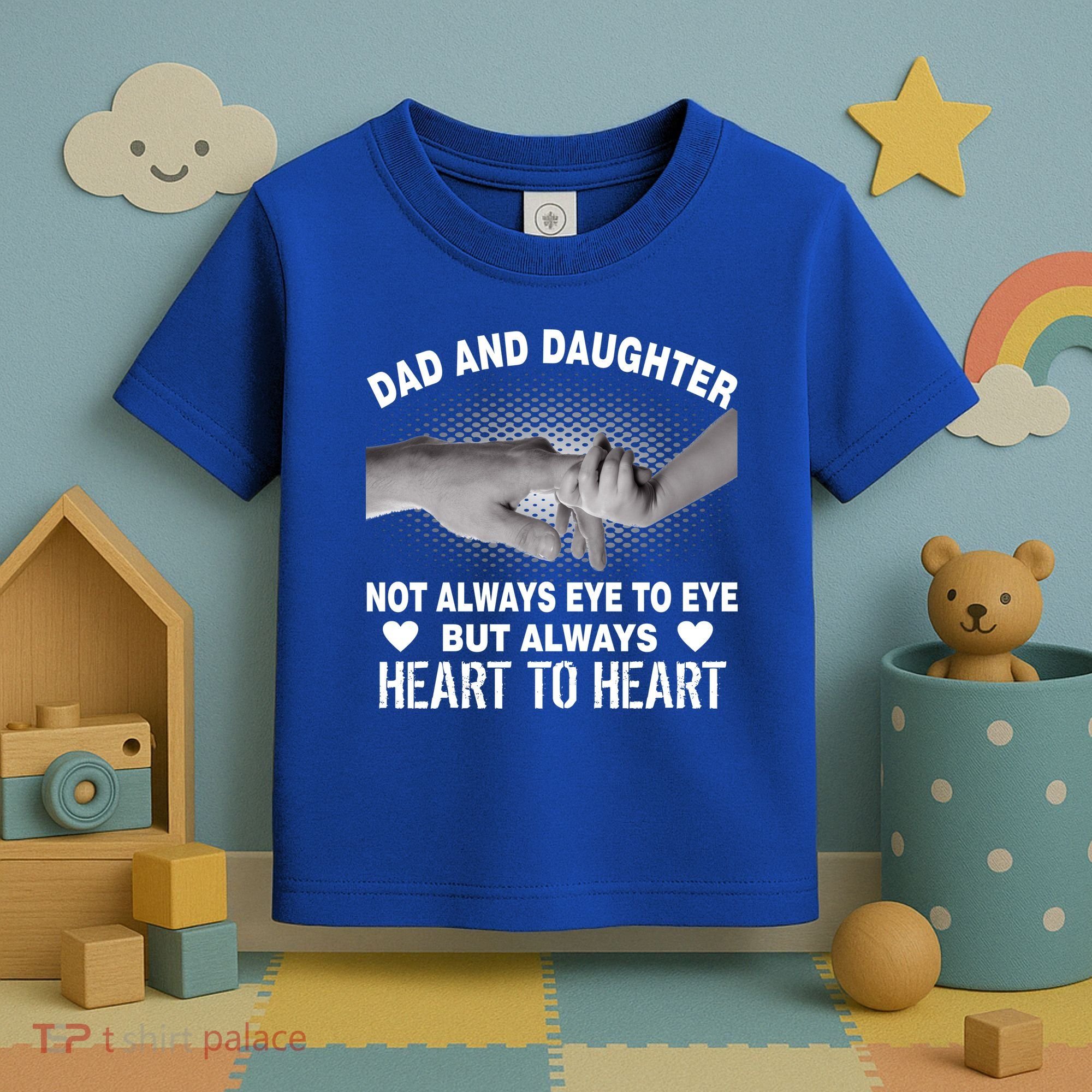 Dad And Daughter Always Heart To Heart Toddler T-Shirt
