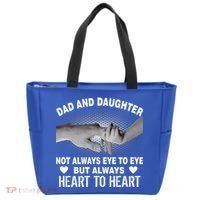 Dad And Daughter Always Heart To Heart Tote Bag thumb 0
