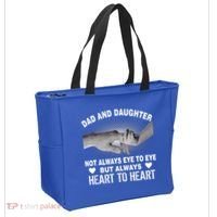 Dad And Daughter Always Heart To Heart Tote Bag thumb 2