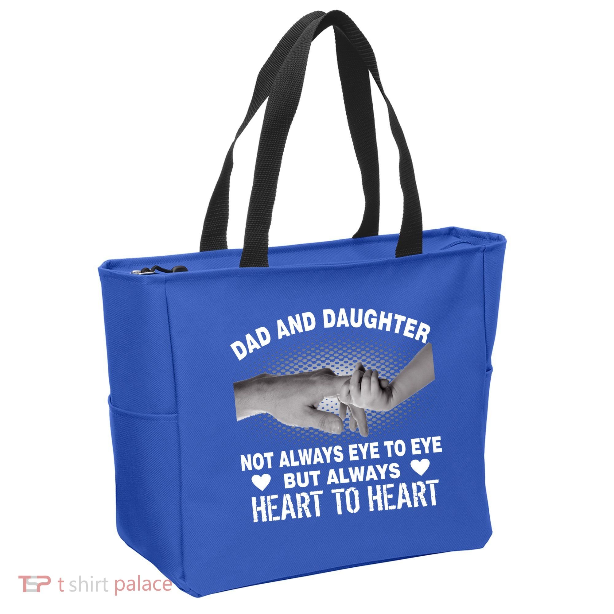 Dad And Daughter Always Heart To Heart Tote Bag