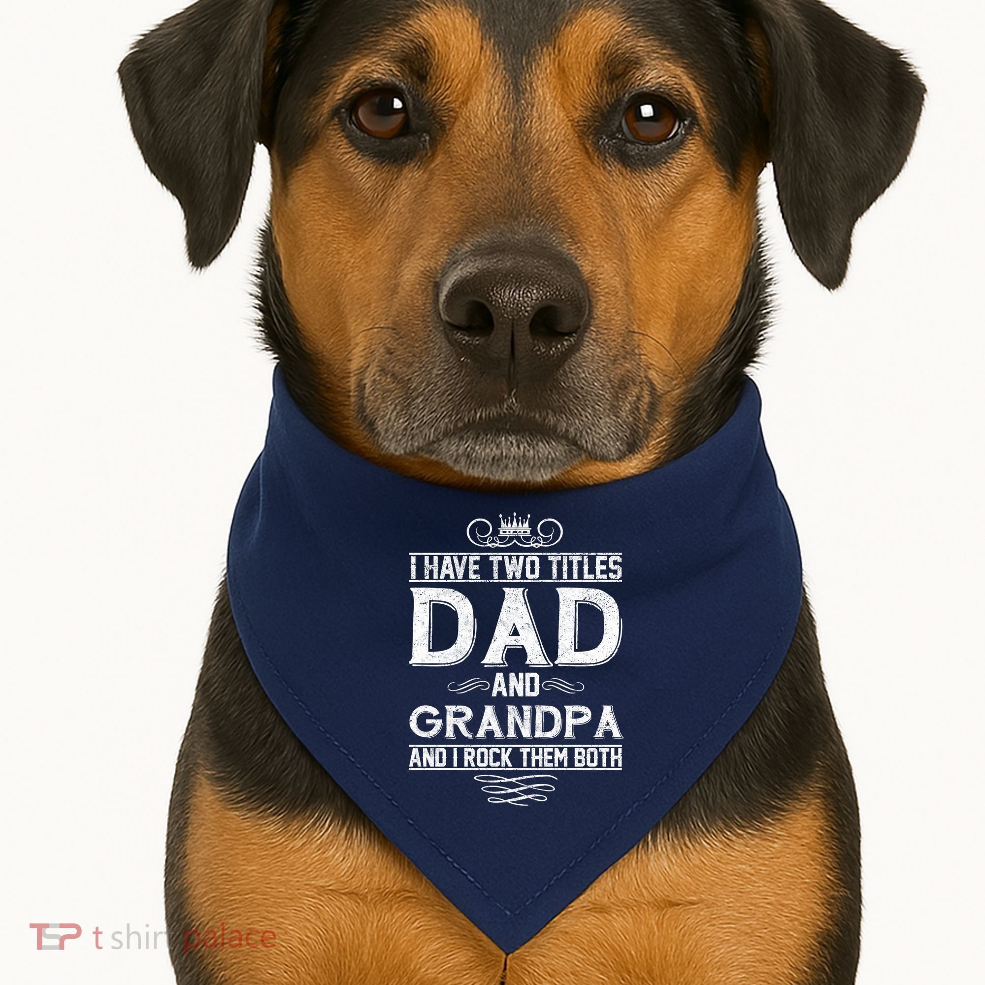 Dad And Grandpa Rock The Both USA-Made Doggie Bandana