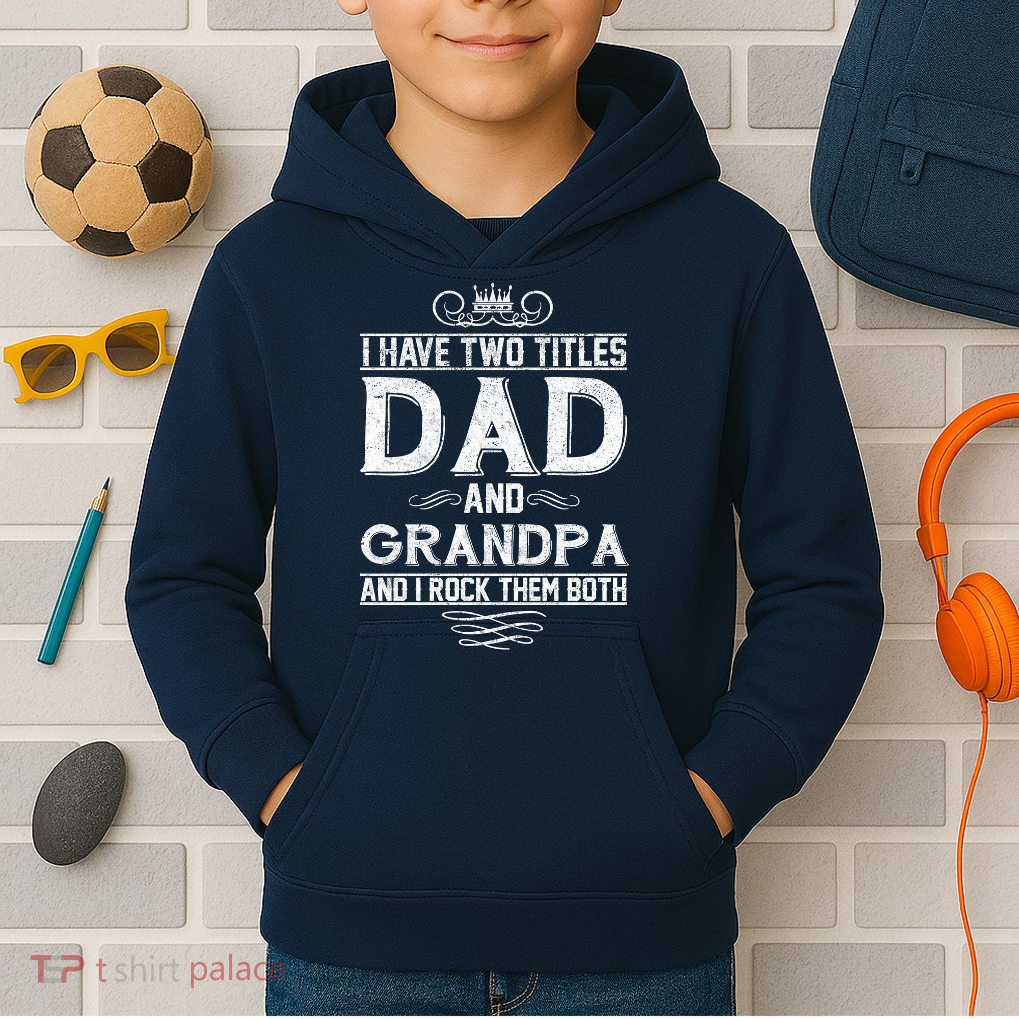 Dad And Grandpa Rock The Both Kids Hoodie