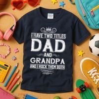 Dad And Grandpa Rock The Both Kids T-Shirt thumb 3