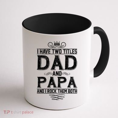Dad And Papa Rock The Both Coffee Mug back