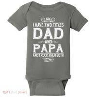 Dad And Papa Rock The Both Baby Bodysuit thumb 0